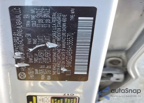 2010 Hyundai Santa Fe Gls z USA, uszkodzony, nr VIN 5NMSGDAB9AH366570